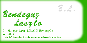 bendeguz laszlo business card