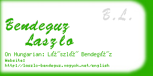 bendeguz laszlo business card